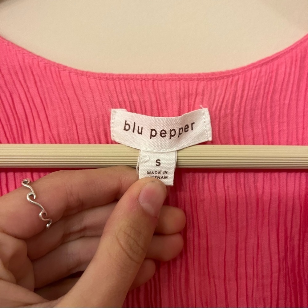 Women’s pink small short sleeve dress blu pepper - Picture 2 of 5